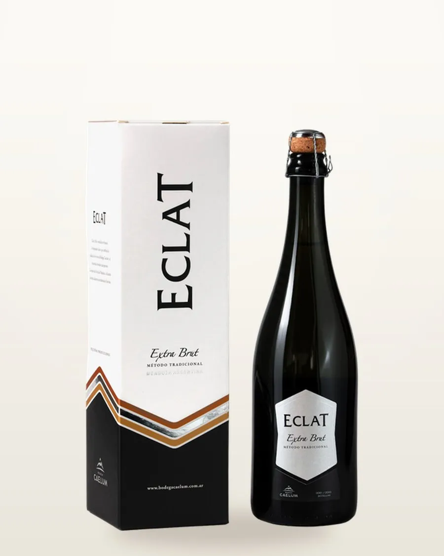 Garrafa de Eclat Plata Extra Brut, Bodega Caelum